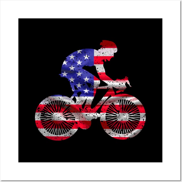 'Extreme Biking USA Flag' Awesome Bike Gift Wall Art by ourwackyhome